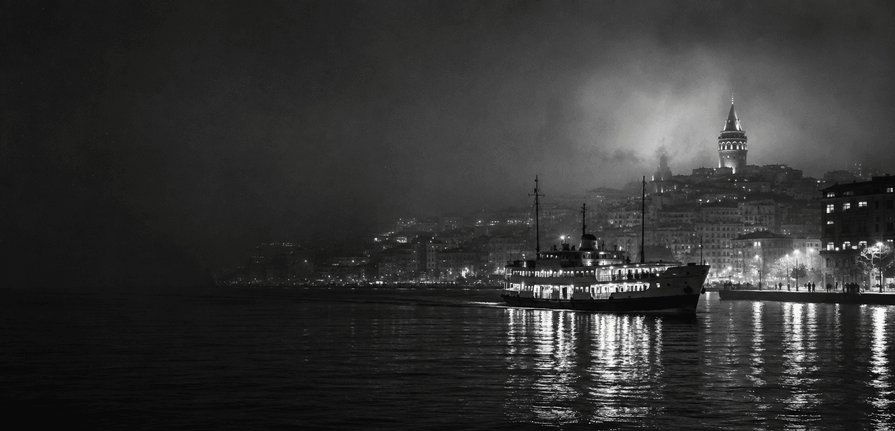 Siyah beyaz İstanbul sanat fotoğrafı